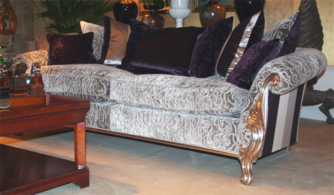 Duresta Wolfgang grey purple velvet